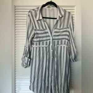Passport stripped light and cool tunic boho gypsy design size medium